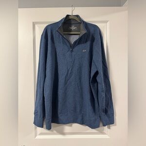 Vineyard Vines Heathered Blue Performance Pullover